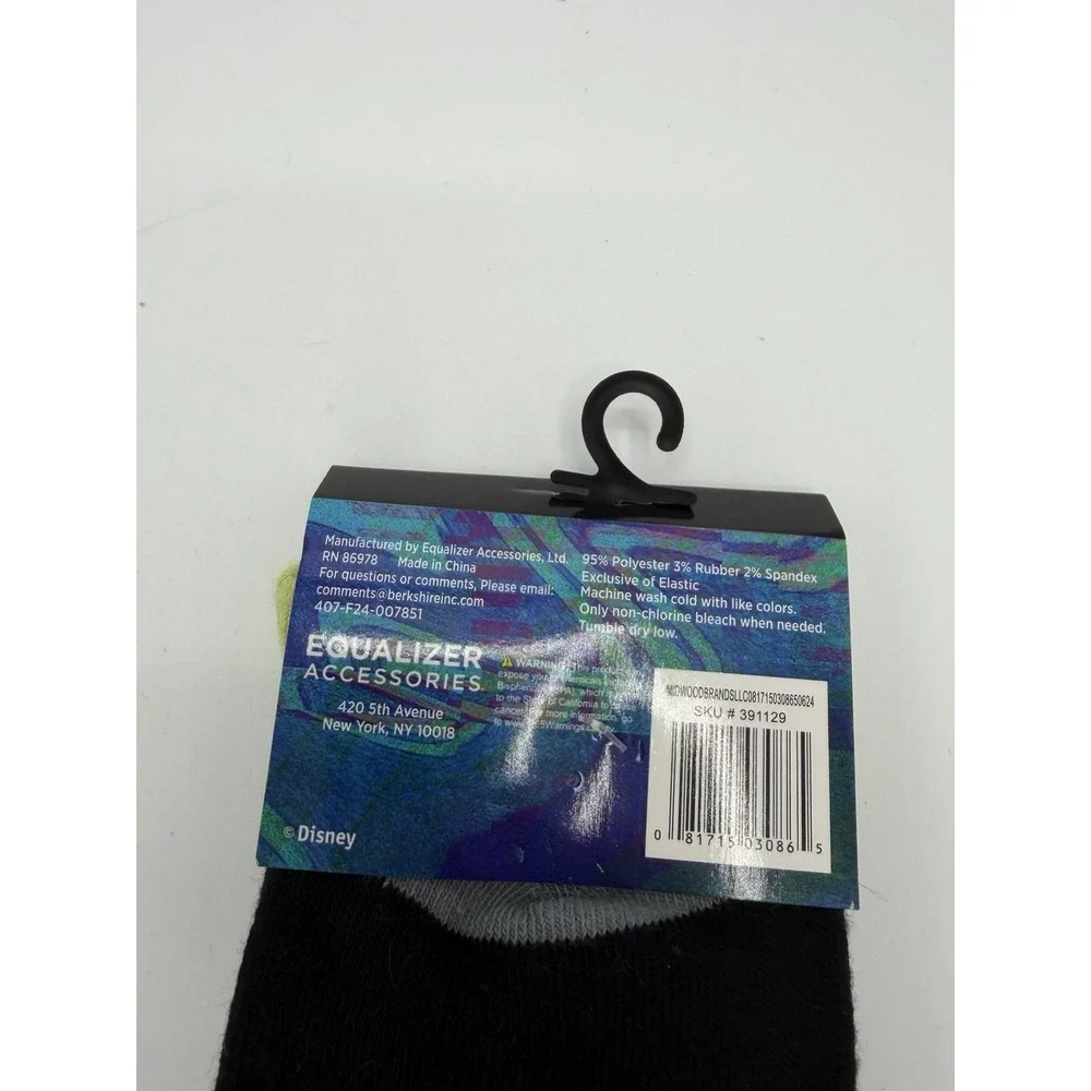 Disney VILLAINS Sleeping Beauty MALEFICENT 1 Pair Crew Socks Adult Size 9-13 NWT